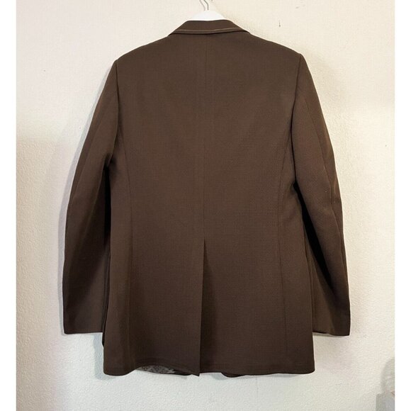 Vintage Roos Atkins Mens Two-Button Blazer Jacket Sport Coat Brown Pockets - Picture 2 of 8